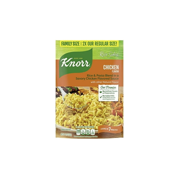 Knorr Rice Sides For a Delicious Easy Meal Chicken Long Grain Rice & Vermicelli Pasta Blend No Artificial Flavors 11.4 oz, 1 Count