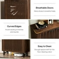 thumbnail image 7 of Tribesigns 6-Tier Shoe Cabinet with Louvered Doors, Large Wooden Shoe Storage Cabinet with Adjustable Shelves for Entryway, Hallway, Dark Walnut, 7 of 7