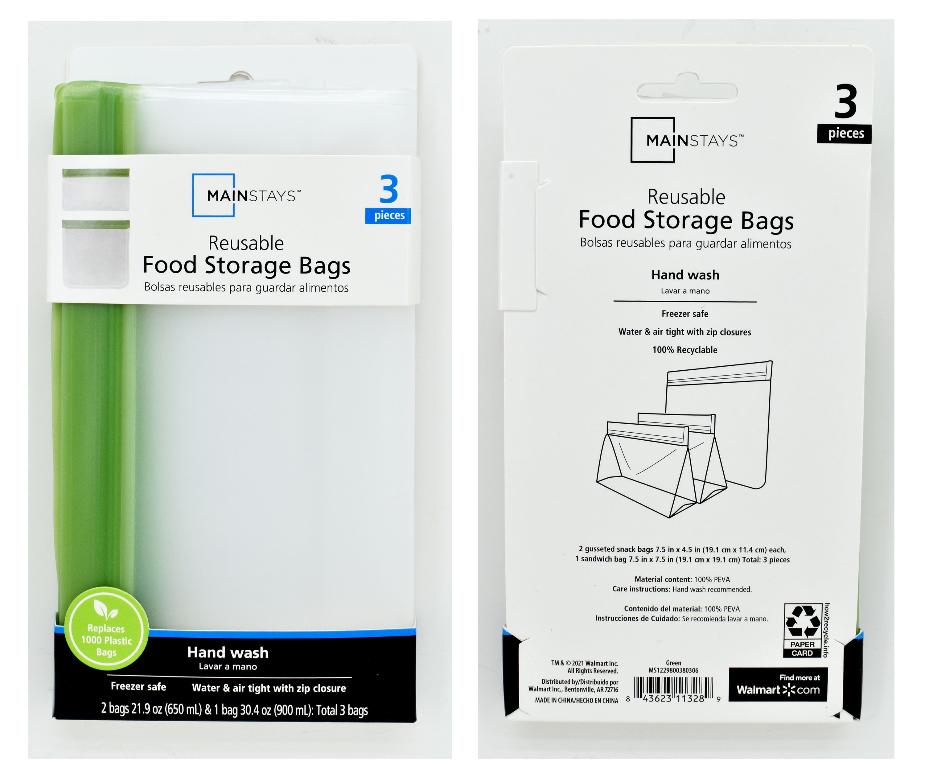 Mainstays Reusable Bags