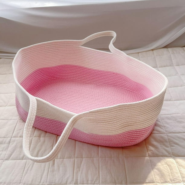 Cesta Cambiadora De Pañales Para Bebés, Cuna De Viaje Para Padres Recién Nacidos, Artículo Imprescindible Para Viajes, Color Rosa