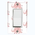 thumbnail image 1 of Metal Light Switch Plate Cover Cute Baby Elephant Pink ZOO006, 1 of 13