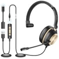 thumbnail image 1 of Auriculares USB Wantek tipo C/USB/conector de 3,5 mm 3 en 1 con micrófono, 1 of 8