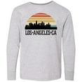 thumbnail image 3 of Inktastic Los Angeles California Skyline Retro Long Sleeve Youth T-Shirt, 3 of 5