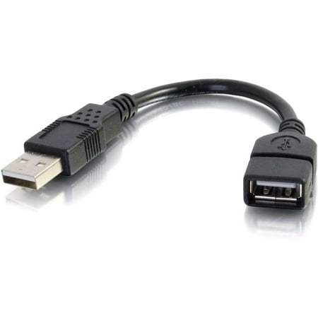 C2G 6in USB Extension Cable - USB 2.0 A Male to A Female - USB extension cable - 6 in