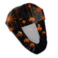 thumbnail image 5 of Voska Women's Halloween Printed Ponytail Scrub Cap Cotton Adjustable Work Hat Salon Spa Nursing Housework Full Coverage Cap Black one size, 5 of 6