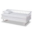 thumbnail image 2 of Bowery Hill White Wood Expandable Twin to King Size Spindle Daybed, 2 of 12