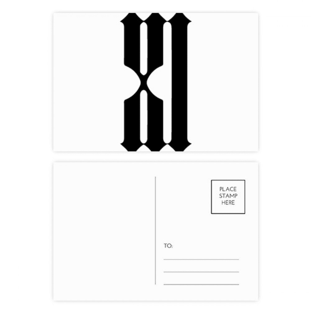 roman numerals eleven in black postcard set birthday mailing thanks greeting card