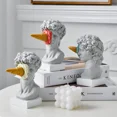 thumbnail image 5 of Modern Nordic character decoration ice cream spoof David statue home decoration ornaments office bookshelf desktop art (Light green), 5 of 7