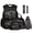 American Flag Retro Farm Tractor, variant on Xixirimido Excavator Grey Tire Track Camo 6 in 1 Kids Backpack Set with Insulated Lunch Bag Pencil Case Water Bottle Sleeve Keychain Bookmark, 17 Inch School Bookbag for Boys Back to School