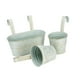 thumbnail image 5 of 3 macetas colgantes con riel y ganchos desmontables, orificio de drenaje para el hogar. Gris azul, 5 of 8