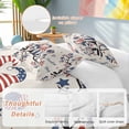 thumbnail image 3 of 4th of July Bedding 3 Piece Duvet Cover Set Queen Size, Independence Day Gnomes Blue Red Star Tree Rustic Soft Microfiber Comforter Cover with Zipper Closure & Pillowcases, FadeResistant Quilt Cover, 3 of 9