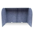 thumbnail image 2 of Ghent's Plastic 24" x 36" Acoustic Desktop Surround Divider in Silver, 2 of 4