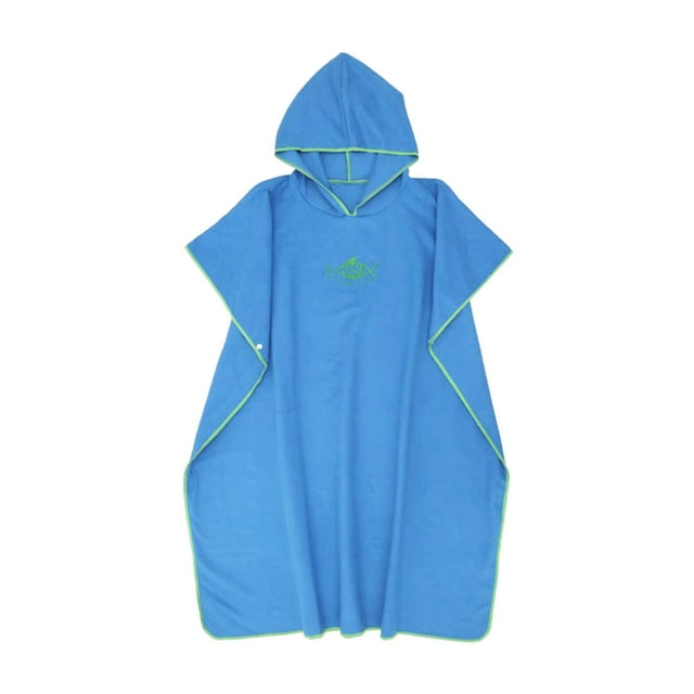 Almencla Surf Poncho Changing Robe, Adult Fast Dry Microfiber Wetsuit Changing Towel, Lightweight Hooded Rope for Surfing Beach Swim Water Sports Light Blue