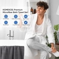 thumbnail image 3 of Juego de toallas de baño HOMEXCEL, paquete de 4 unidades, microfibra suave, 76 x 152 cm, 3 of 7