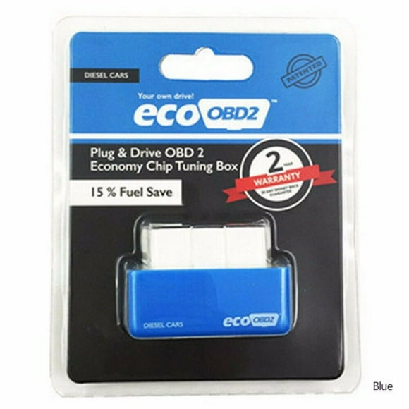 Nitro OBD2 and EcoOBD2 ECU Chip Tuning Box Plug & Driver NitroOBD2 Eco OBD2 for Cars 15% Fuel Save and More Power & Torque (blue)