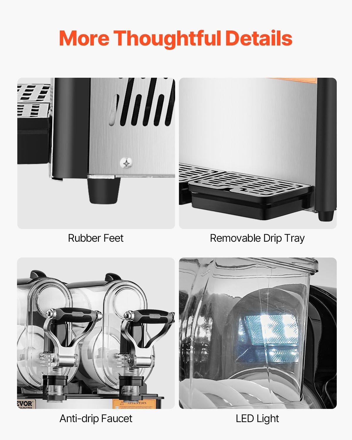 CAFORKP 3Lx2 Frozen Slushy Machine, Commercial Margarita Smoothie Maker for Cafe Home Bar
