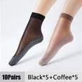 thumbnail image 7 of Spring Summer Women Soft Socks Velvet Silk Socks Non-Slip Bottom Splice Transparent Ladies Ultrathin Breathable Sock, 7 of 7