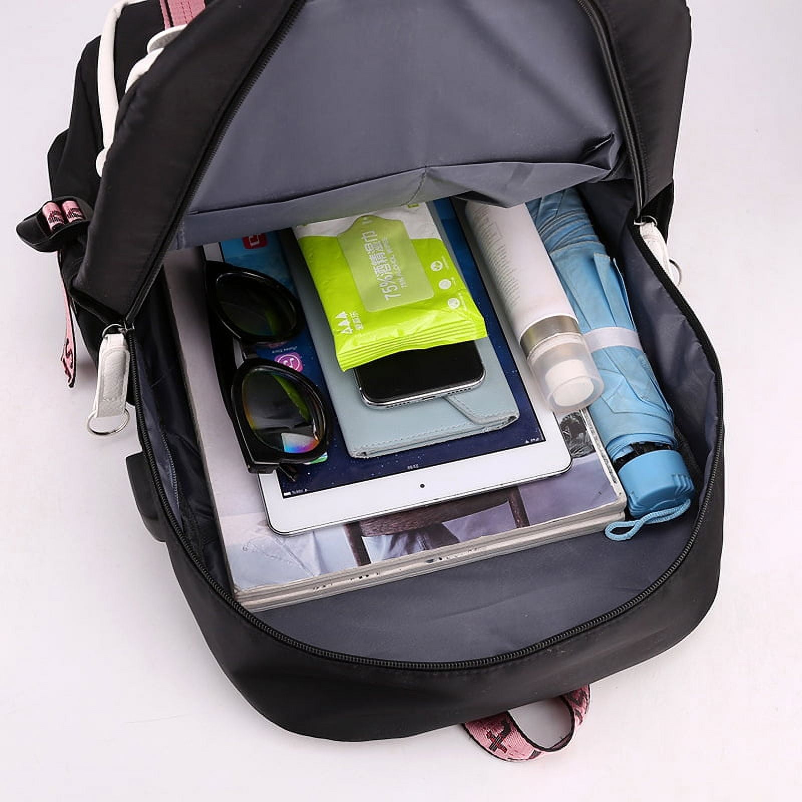 Stitch School Bag,Stitch Backpack Student School Bag, Usb Charging Bag Computer Bag,Thickened Large Capacity Travel Bag,Back to School Backpack Schoolbag,Cute Casual Travel  Bookbag