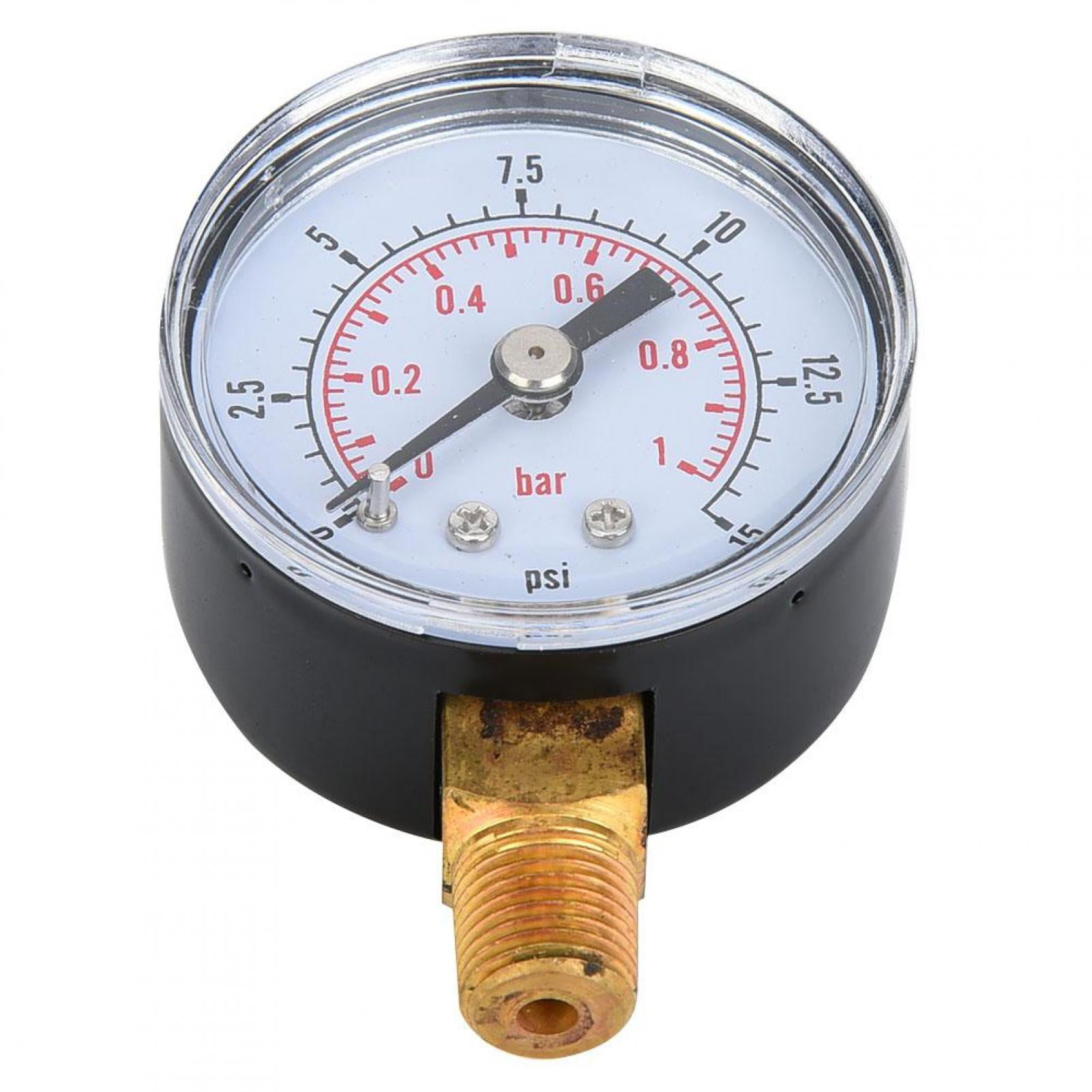 Mechanical Pressure Gauge 1/8" BSPT Bottom For Air Oil Water 2.36x1.57x0.98in 