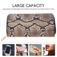 thumbnail image 3 of 1pc Patrón de piel de serpiente Mujer Cartera de mujer Monedero de mano de cuero PU con cremallera, 3 of 4