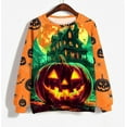 thumbnail image 4 of DOSUKRAI Halloween Sweatshirts for Women Funny Graphic Sweatshirts Long Sleeve Crew Neck Pullover Fall Lightweight Sweater Tops 2025 Multicolor,XXL, 4 of 5