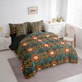 thumbnail image 3 of Manfei Tribal Aztec Twin Bedding Sets 7-Piece for Adult, Vintage Bohemian Style Bedding Comforter Set, Hippie Geometric Reversible Sheet Sets, Lightweight Room Decor, 3 of 7
