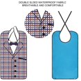 thumbnail image 3 of BRILLAR Baberos para adultos para hombres, patrón de pajarita, 2 piezas, lavables a máquina, protectores de ropa con recogedor de migas para personas mayores, 3 of 5