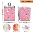thumbnail image 5 of Yayeee 4 Pack Qtip Holder Bathroom Cotton Swab Canister with Lid Clear Dispenser Set, Love Connection, 5 of 6