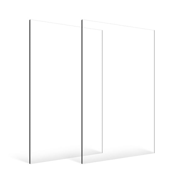 KFFKFF Clear Acrylic Plexiglass Panels, Twin Pack, 24x48 Inch with 1/8 Inch Thickness, Transparent Plastic Sheets for Craft Projects, Substitute Picture Frame Glass, DIY Exhibits, Simple to Trim