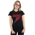 thumbnail image 2 of David Bowie Womens Distressed Rebel Cotton T-Shirt, 2 of 3