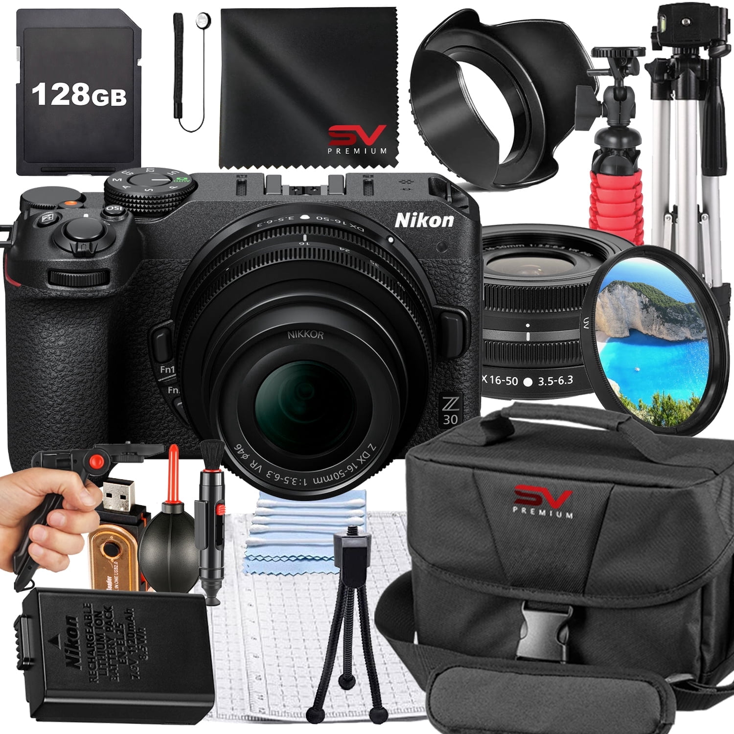 Nikon COOLPIX B500 Digital 40x Zoom Camera Black + Flash + 64GB