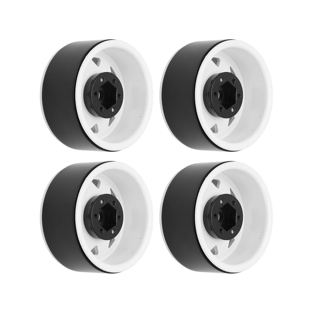 4 Uds RC bujes de rueda de coche 1,9 pulgadas resistencia al desgaste hierro RC orugas llantas de rueda reemplazo de buje para Axial blanco