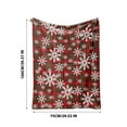 thumbnail image 3 of Beautynvta Christmas Throw Blanket, Buffalo Check Plaid Soft Flannel Blanket, White Snowflake Reindeer Printed Christmas Blanket for Chair Sofa Couch Bed Camping, 29.5''x39.4'', 3 of 6