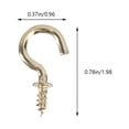 thumbnail image 4 of SHISUYAN 20pcs Heavy Duty Copper Plated Metal Screw-In Ceiling Hooks Cup Hooks Hanger, 4 of 8