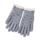 thumbnail image 2 of Guantes de invierno para mujer, de color liso, cálidos, con pantalla táctil, de punto, medianos y largos, de acrílico, 2 of 3