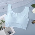 thumbnail image 4 of Alun Smooth Seamless T-Shirt Bras for Women Lightweight Stretch Comfort Longline Sport Bralettes Everyday Wireless Thin Padding Full-Coverage for a Natural Shape Blue XXL, 4 of 4