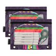 thumbnail image 5 of FORMRS 2 Pack Pencil Pouch for 3 Ring Binder with Clear Window Zipper Case, Colorful UFO, 5 of 6