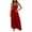 Red, variant on QYZEU 2024 Spring Dresses for Women Solid Color Sleeveless High Waist Lace V Neck Long Dress Elegant A Line Maxi Dress Flowy Lightweight Breathable Dresses Khaki S
