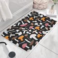 thumbnail image 3 of Colorful Mushroom Mixed Black Flannel Non Slip Door Rugs,Washable Door Mats Indoor,Decorative Door Mats,Dirt-Resistant and Absorbent Doormat for Entrance,Bedroom,Kitchen,Bathroom,31.5"x17", 3 of 4