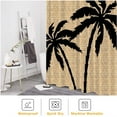thumbnail image 5 of JOOCAR Palms Tree Matting Shower Curtain for Bathroom Decoration Fabric Shower Curtain set with 12 Hooks,72x72, 5 of 7