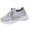 Grey, variant on XIMIN Women's Slip On Sneakers Lace Up Breathable Mesh Running Shoes Supportive Walking Trainers Lightweight Fitness Footwear Athletic Casual Fashion Sneakers