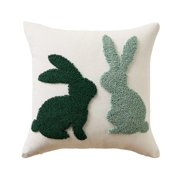 Easter Pillow Covers 18x18" Easter Couch Throw Pillow Covers Bunny Easter Decorations for Sofa, Indoor, Outdoor for Home Kids Throw Pillows
