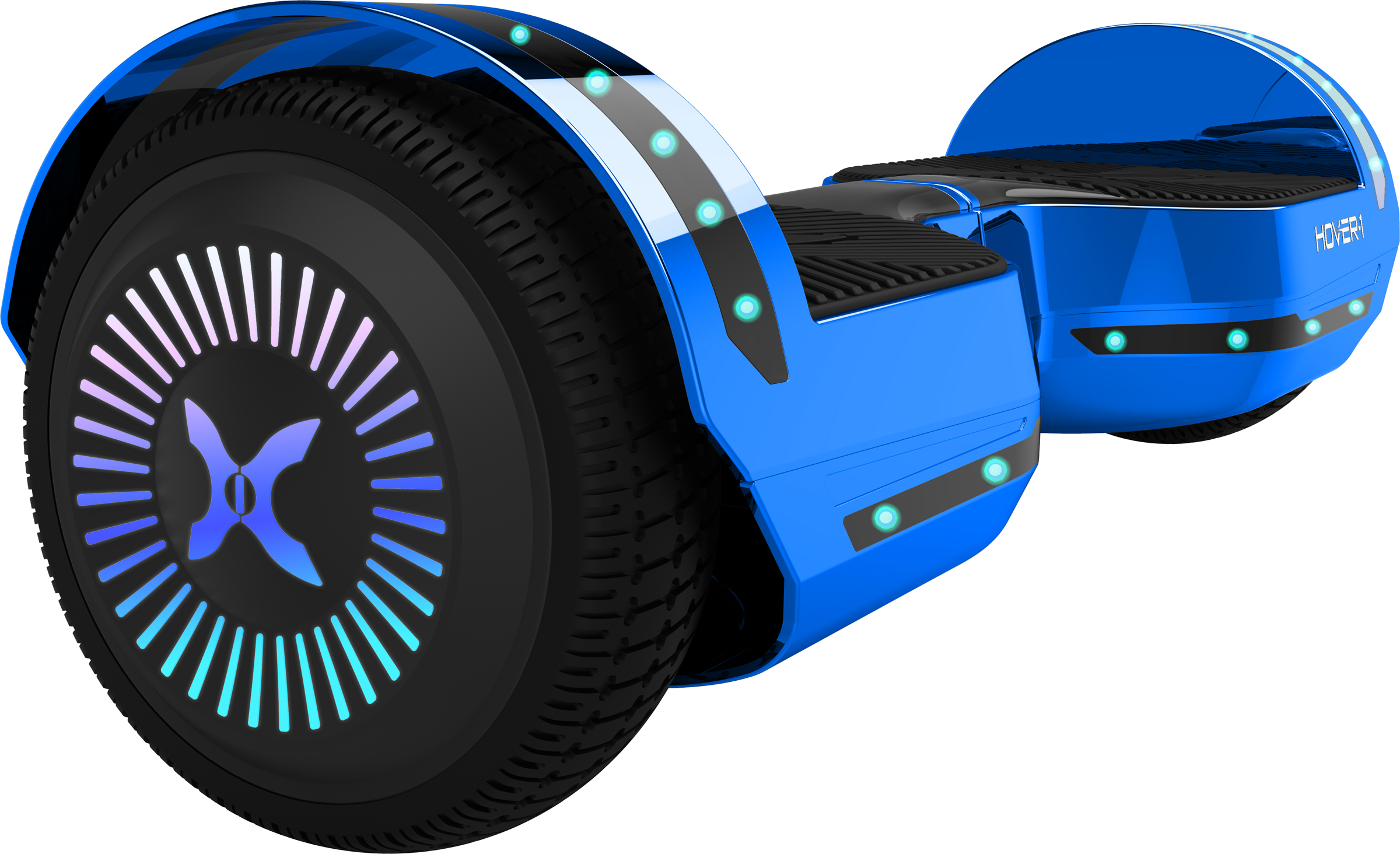 Hover-1 Chrome Hoverboard, LED Lights, Bluetooth Speaker, 6.5 In. Tires, 220 Lbs. Max weight, 7 mph - image 4 of 8