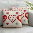 thumbnail image 3 of GOSMITH s Day Pillow Cover Farmhouse s Day Decor for Home Red Love Heart Lumbar Pillows Decorative Throw Pillows s Day Decorations for Sofa 24\x24\, 3 of 5