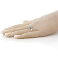 thumbnail image 3 of Gem Stone King 14K White Gold Blue Zircon Women Solitaire 6-Prong Ring 1.20 Ct, 3 of 6