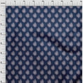 thumbnail image 3 of oneOone Cotton Poplin Navy Blue Fabric Leaves & Floral Block Sewing Fabric By The Yard Printed Diy Clothing Sewing Supplies 42 Inch Wide, 3 of 4