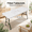 White, variant on TAVENE 30x72 Inch Rectangle Elastic Fitted Picnic Table Cover, Flannel Backed Waterproof Vinyl Plaid Tablecloth for 6 Foot Dining Camping Tables