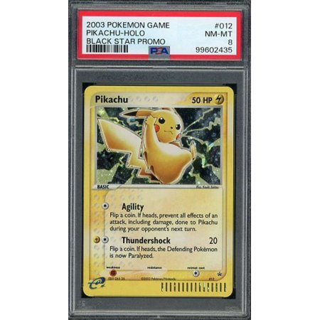 Pikachu Holo Card 2003 Pokemon Black Star Promo #012 PSA 8