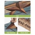 thumbnail image 4 of Western Texas Star Retro Bar Stool Covers Set of 6, Vintage Farmhouse Blue Brown Wood Grain Stretch Bar Chair Covers with Backs, Removable Pub Counter Height Chair Cover for Kitchen Dining Room Cafe, 4 of 7