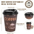 thumbnail image 3 of Treamon Disposable To Go Paper Cups with Lids 12 oz 100 Count, 3 of 6